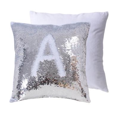 China Reversible sublimation anti-static high quality silver white cushion filp sequins pillow sequin tiles sequin pillow for sale