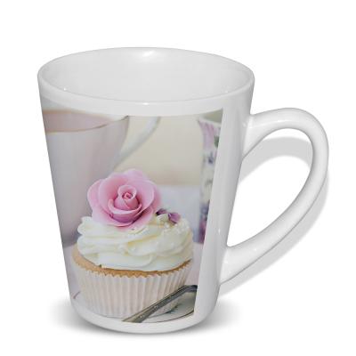 China Promotional conical white 12OZ mug viable for sublimation for sale