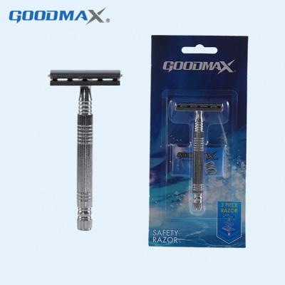 China Blade Maquinillas De Afeitar Single Suction 1 Triple Blister External Knife Handle + 1 Blade Face Razor Safety Razor Wholesale Safety Razor for sale