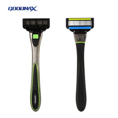 China 5 Blade Maquinillas De Afeitar Economic Logo System Shaving Safety Private 5 Blade Razor Face Men Shavers for sale