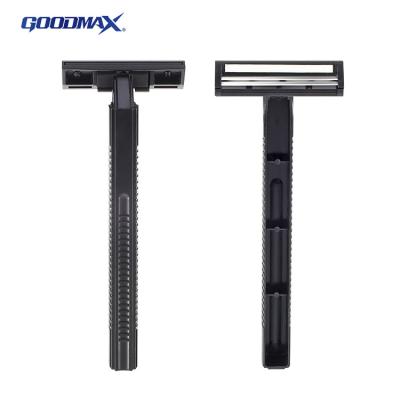 China Twin Blade Cheap Widely Use Twin Blade Disposable Razor Over 5 Times Sweden Stainless Steel 580-650HV HIPS+ ABS 10-15N for sale