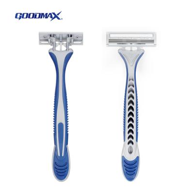 China Triple Blade Maquinillas De Afeitar Custom Design Triple Handle Stainless Blade Shaving Disposable Razor For Men for sale