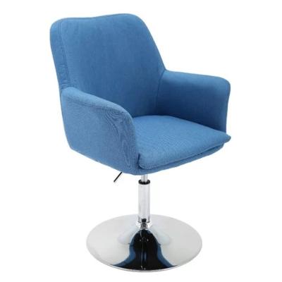 China (Size)Adjustable Comfortable Fabric Adjustable Leisure Dining Bar Chair Bar Chair Blue Ergonomic Office Mesh Hair Shop Barber Chair for sale