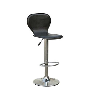 China 2022 New Modern High Swivel Modern PVC Bar Counter Outdoor Leather Stools Swivel Bar Stool With Backrest for sale