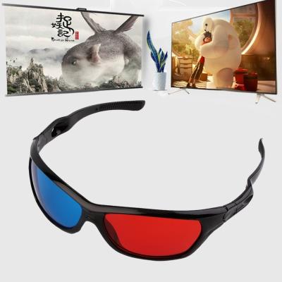 China Universal Plastic Black Sight 3D Visoin Glass 3D Red Blue Glass For Anaglyph Movie Game DVD TV Dimensional Video < 50