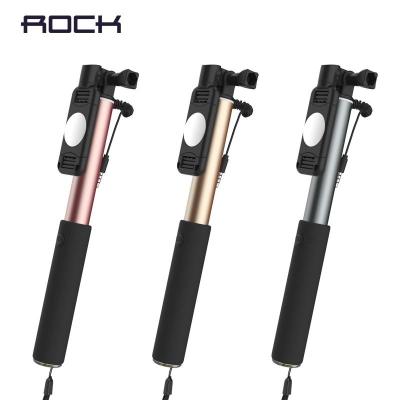 China Original Metal Rock Mini Extendable Selfie Stick Monopod Handheld Cable Control II Cable DHL FREE 1046 for sale