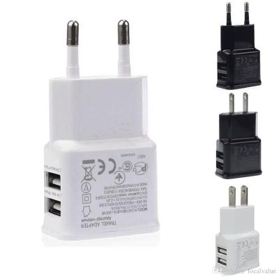 China Other 5V 2A 2A 2.1A Dual USB Output Wall Charger Universal Mobile Phone Travel Adapter EU/USA DHL Free for sale