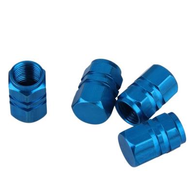 China 4pcs/pack Theftproof Aluminum Car Wheel Tire Valves Tire Stem Air Covers Blue Color Waterproof Cover CÆ for sale