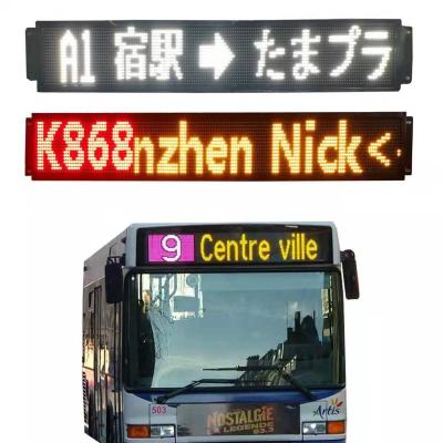 China City Bus Customized Color And Dimension Bus LED Digital Display Panel LED Sign For City Bus for sale