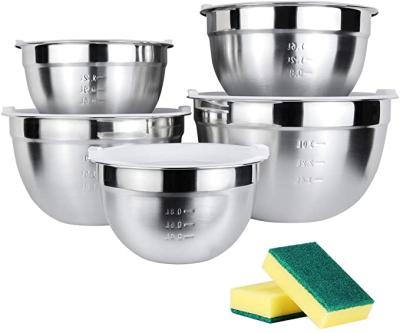 China Wholesale Sustainable Party Supplies Baking Cake Tools Stainless Steel Mixing Bowls For Flour And Egg Preparation for sale