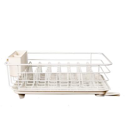 China Double Sink Viable Kitchen Storage Rack Household Dishware Ironwork Sink Kitchen Sink Dish Single Drain Basket for sale