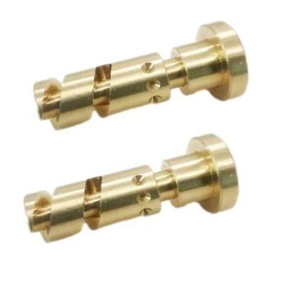 China Electrical Appliance CNC Milling Machining Processing Valve Core Brass Porous Rotary Shaft Smart Lock Accessories for sale