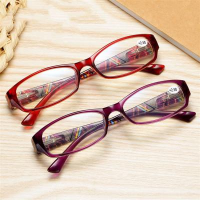 China Vintage Spring Temple Plastic Presbyopia Anti-blue Light Reading Glasses Women Lightweight Classic Reading Glasses +1.0 +2.0 +2.5 +3.0 +3.5 for sale