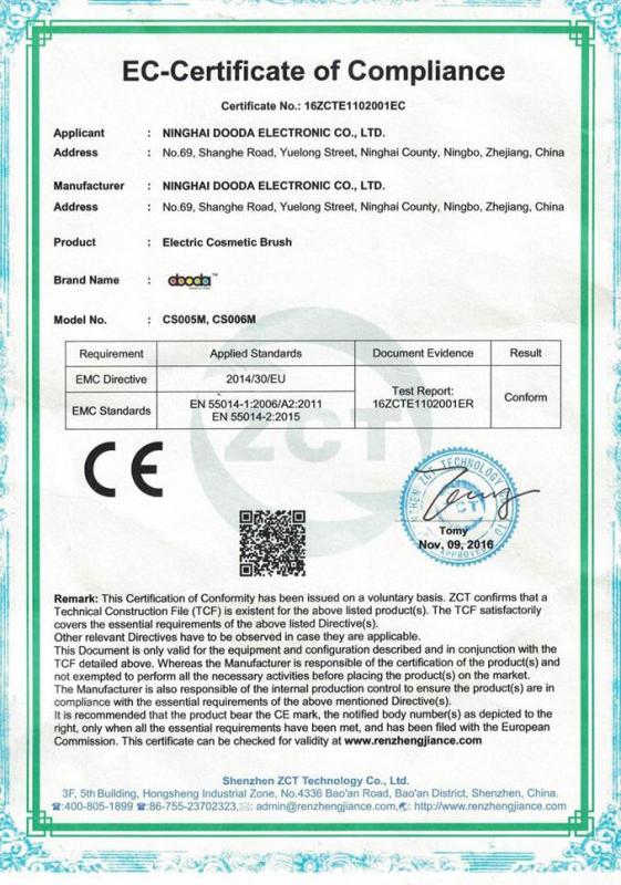 CE - Ningbo Dooda Electronic Technology Co., Ltd.