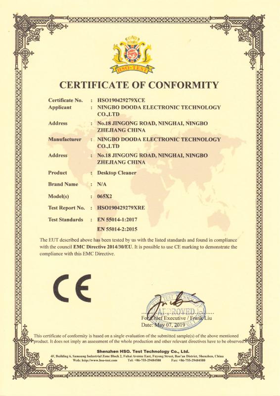 CE - Ningbo Dooda Electronic Technology Co., Ltd.