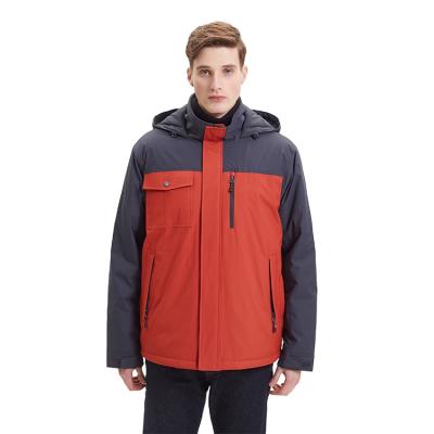 China 2021 OEM ODM 2021 Custom Men's Water Resistant Zipper Windproof Winter Stripper Jacket With Hood for sale