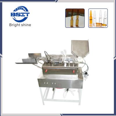 China 5ml empty glass ampoule bottle filling and sealing machine with 2 filling heads for sale