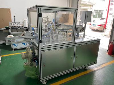 China Automatic Stretch Film Soap Wrapping Machine For Blue Bubble Toilet Bowl Cleaner Blocks for sale