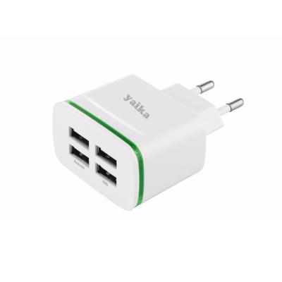 China High Quality 4 Port Mobile Phone USB Led 5V 3A USB Travel Wall Charger Super Fast USB Charger Adapter for sale