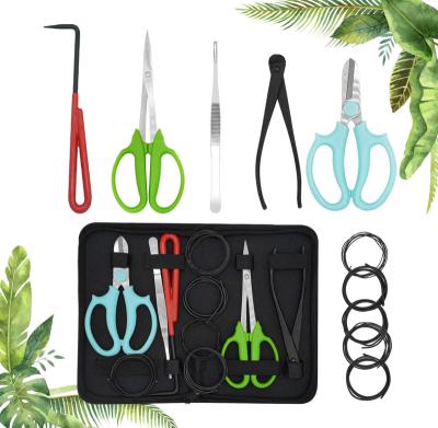 China 10 Piece Bonsai Gardening Tool Kit Gardening Trimming Tool Kit With Shears for sale