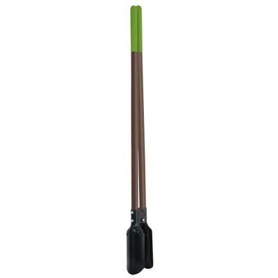 China Fiberglass Handle Post Hole Digger with Ruler and Cushion Grips for sale