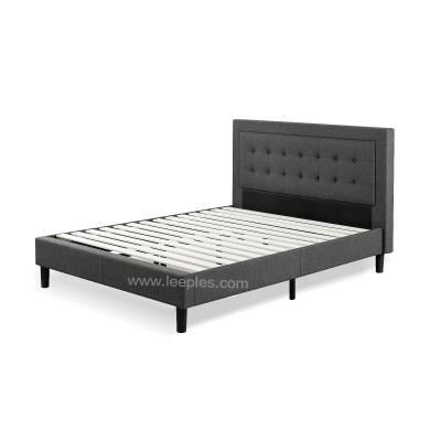 China Elegant design bed flame for indoor or slat bed frame with wooden legs or multiple colors and sizes for sale