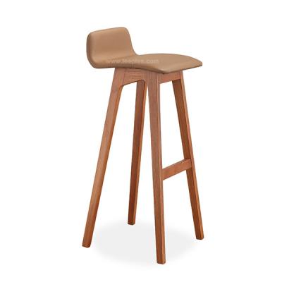 China Simple cheap pvc leather bar stool,comfortable bar chair with backrest and foot pad barstool . for sale