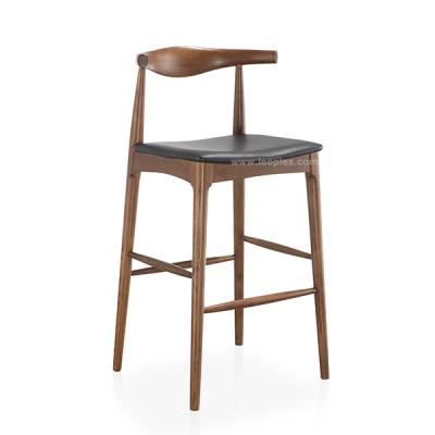 China Danish High chair bar furniture wooden counter bar stool, NO.104 solid wood bar stool with armres. for sale