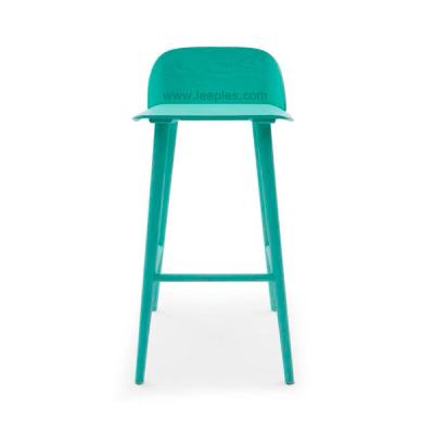 China Chair Furniture Colorful Design Solid wood bar stool with high leg for sale