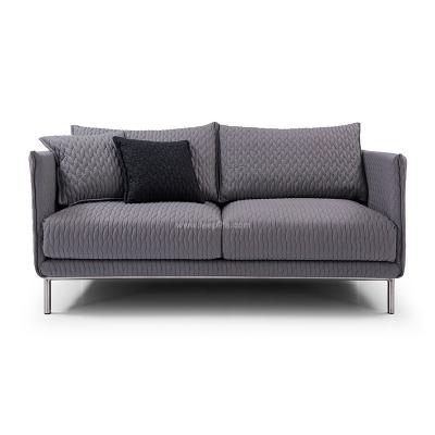 China Latest design stainless steel modern fabric sofa in living room. for sale