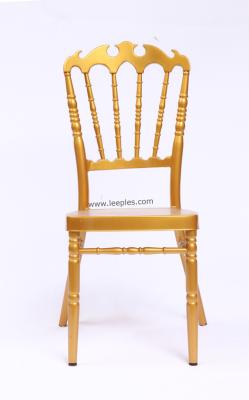 China High quality gold metal aluminum sillas napoleon wedding chair for event. for sale