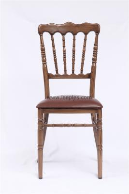 China Modern design stackable steel napoleon chairs with cushion,color optional. for sale