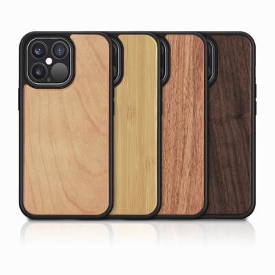 China Custom Design Wooden Mobile Phone Accessories Import Wooden Case Back Cover Phone Cover For iPhone 13 W001 for sale