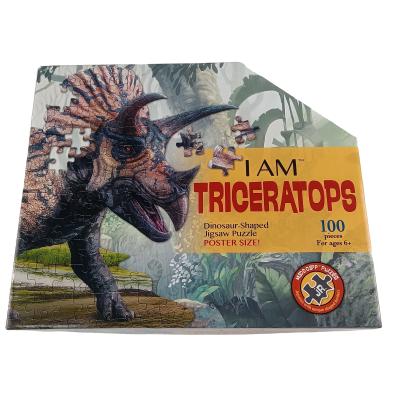 China Make Your Own Dinosaur Shaped Puzzle 100PCS Kit for sale