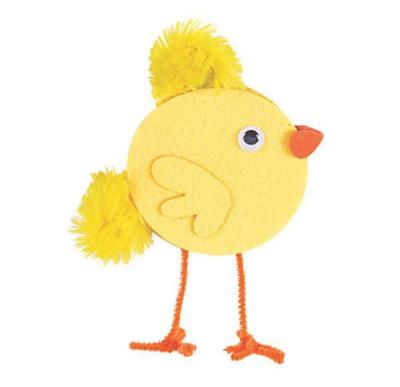 China Easter Chick Decorating Craft Kit Includes Self Adhesive Felt Pieces of Festival Stuff, Chenille Stems and Googly Eyes for sale