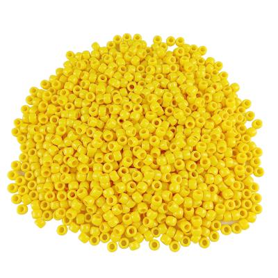 China Bead crafts are for fun for all Pony Beads - plastic - opaque lemon - 9mm - great value - 1000 pieces for sale