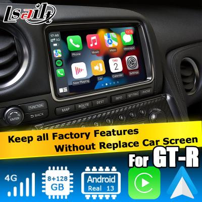 China Android 13 8+128 Navigation wireless carplay android auto video interface for Nissan GT-R GTR R35 for sale