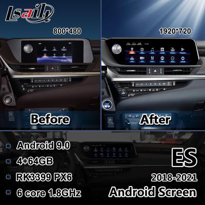 Cina Lsailt Lexus Android Screen a 12,3 pollici RK3399 Youtube Carplay per ES250 ES300h ES350 in vendita