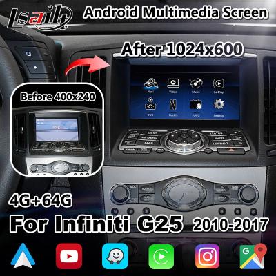 중국 Lsailt 인피니티 G25 Q40 Q60용 7인치 자동차 멀티미디어 디스플레이 Carplay 화면 판매용