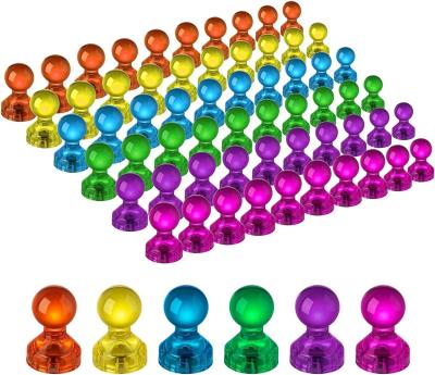 Cina 60PCS Colorevoli Strong Magnetic Thumbtacks Magneti da lavagna per l'insegnamento in classe in vendita