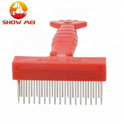 China Viable Wholesale Stainless Dog Grooming Dematting Comb For Pet Knots Flea Removal for sale