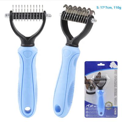 China New Viable Colors Hot Selling Pet Brush Pet Grooming Dematting Comb / Rake For Dogs Size L for sale