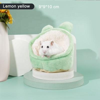 China Travel Hamster Warm Nest Cotton Nest Small For Winter Supplies Bedroom Bear Sleep Nest Gold Silk Sleeping Bag for sale