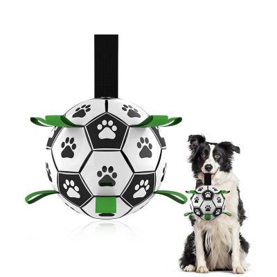 China 2021 Hot Sale Amazon Pet Viable Products TPU Soccer Dog Toy Ball Interactive 18.5 Cm for sale