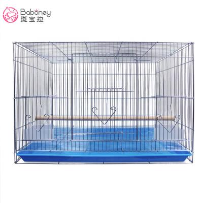 China Viable Plating Iron Wire Large Size For Large Bird Cage With Tray 60*40*40 for sale