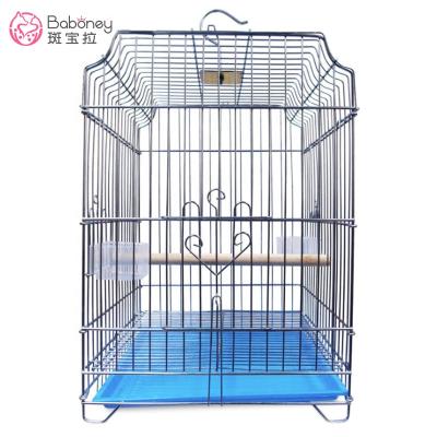 China Viable Pet Products Large Size For Large Bird Cage / Parrot Cage Folding / Plating Starling Cage With Tray 36*35*52 for sale