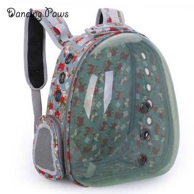 China New Breathable Cat Bag Pet Bag Dog Bag Pet Backpack Breathable Transparent Outdoor Portable Space Bag for sale