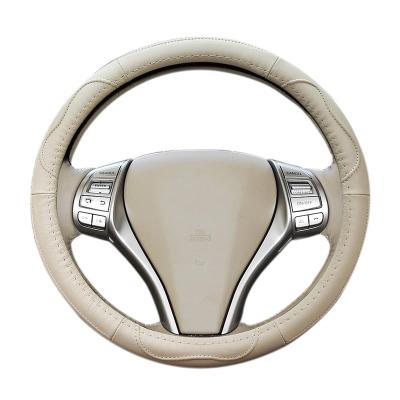 China Factory Wholesale Luxury Design Universal Car Wheel Cover Needle Thread Steering Wheel Cover Art Perfectly Fit for sale