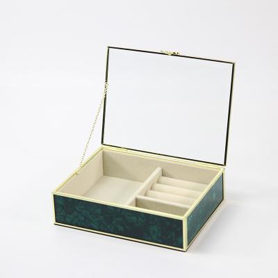 China 2021 Customized Wholesale New Glass Shell Grain Jewelry Box for sale