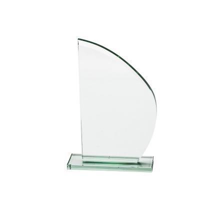 China Europe Wholesale Customized Logo Printed Blanks Glass Award Trophy for sale